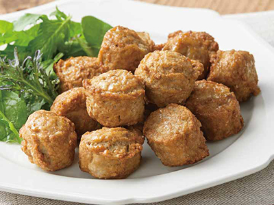 食べやすいレバー入りミートボール写真