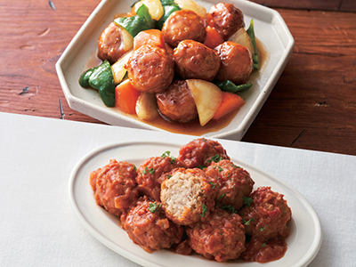 ふんわり豆腐の鶏肉だんご　味比べセット写真