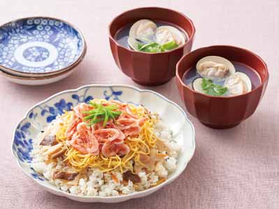 桃の節句　ちらし寿司の素＆釜揚げ桜えび＆はまぐりセット写真