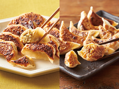 頒布会餃子2種お試しセット（ゆず香る焼き餃子・キムチ焼き餃子）写真