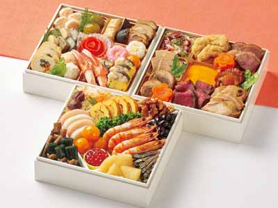 予約 【12/30お届け】直送・和洋折衷三段重 宝泉華写真