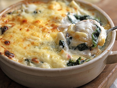 ホタテとほうれんそうのグラタン写真