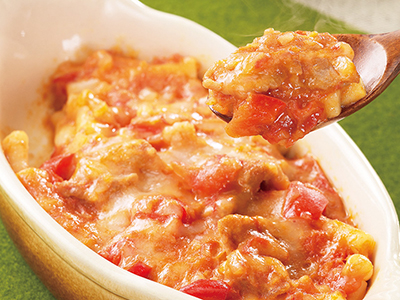 バスク風豚肉のトマトグラタン写真