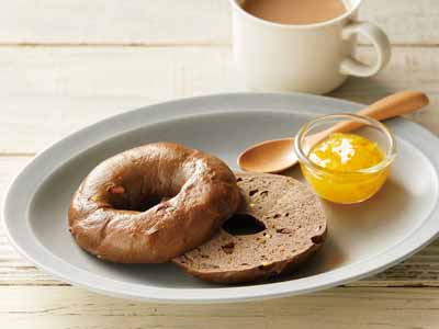 トライベッカのショコラオランジュベーグル(冷凍)写真