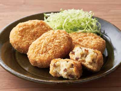 あたためるだけ　国産合挽肉のサクサク衣のコロッケ写真