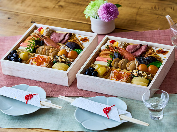 直送・彩り銘々重　春桜花（2個口）写真