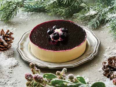 北海道産チーズのブルーベリーレアチーズケーキ写真