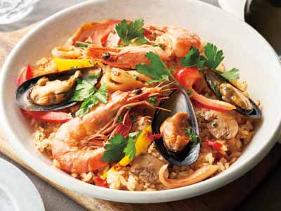 海の幸たっぷりシーフードパエリアの素（1合用）写真