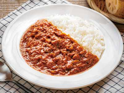 れんこん入りキーマカレー（千葉県産有機れんこん使用）写真