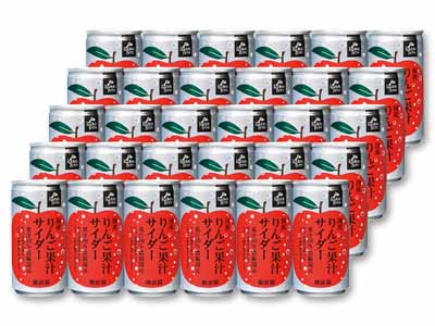 箱売・青森県産りんご果汁100％サイダー写真