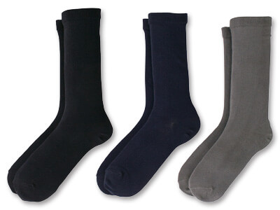 予約　日本製　足裏快適・麻混メンズソックス写真