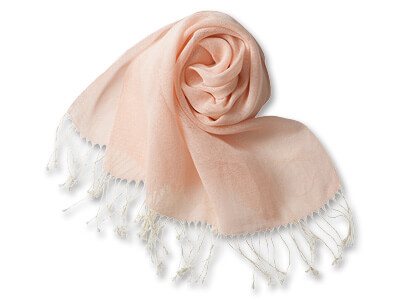 予約　ささ和紙　シルク和紙ストール　ピンク写真