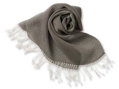 予約　ささ和紙　シルク和紙ストール　ブラック写真