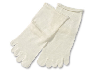 予約　日本製　シルク5本指ソックス写真