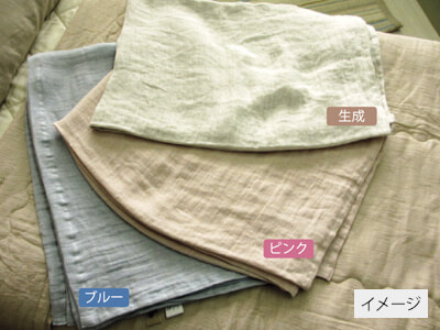 リネンダブルガーゼケット（オフホワイト）写真