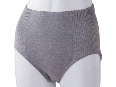 予約　オーガ二ックコットン　リブフライスショーツ　グレー　Ｍ写真