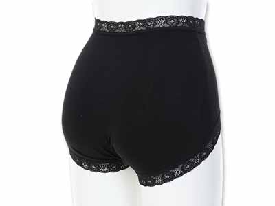 予約　トラタニ3Ｃショーツ　足回りレース3枚組（ブラック）ＬＬ写真