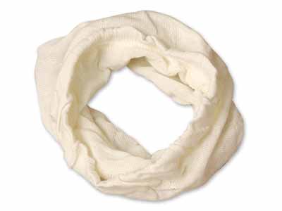 予約　日本製　シアバターなめらかネックウォーマー（クリーム）写真