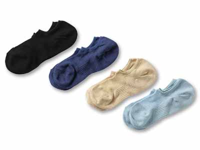 予約　日本製　麻混薄手カバーソックス写真