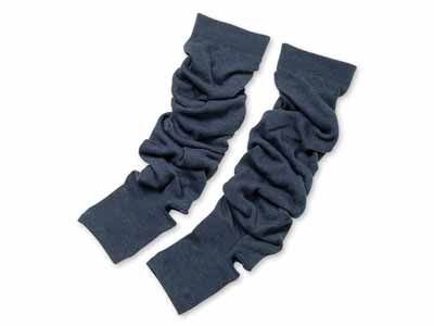 予約　【日本製】ヨガの先生と考えた冷え対策レッグウォーマー（杢ネイビー）写真