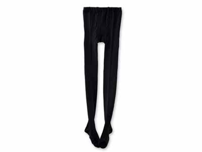 予約　オーガニックコットン混タイツ（黒）Ｌ−ＬＬ写真
