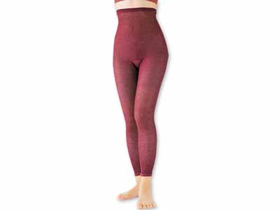 予約　薄伸暖衣シルキープラス　アンダースパッツ（ワイン）Ｍ〜ＬＬ写真