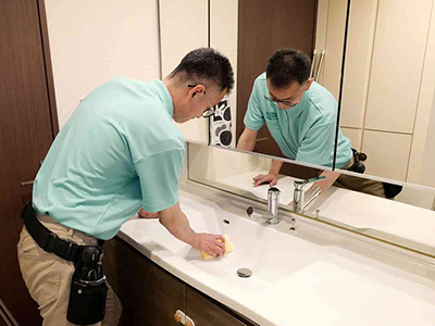 洗面所クリーニング写真