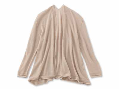 予約　オハツキウールライトカーディガン　サンドベージュ写真