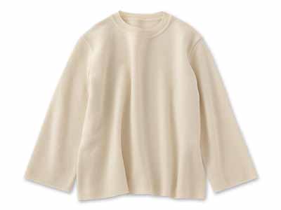 予約　オーガニックウール　プルオーバー　ナチュラル写真