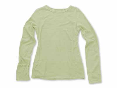 予約　ウールガーゼ・セーター　羊品（ひつじひん）Ｌ　緑写真