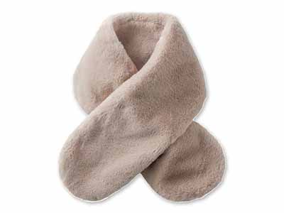 予約　あったかふんわり華やかティペット（カフェオレ）写真