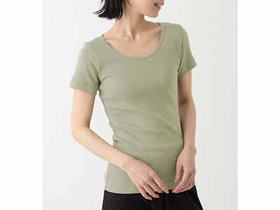 予約　ＯＣベーシッククルーネックＴシャツ　セージ　Ｍ写真