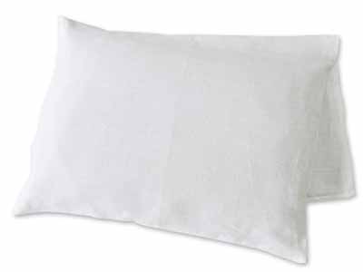 予約　リネンピローケース　2枚組　白写真