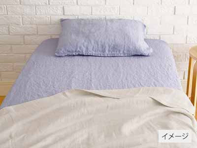 予約　リネンフラットシーツ　ラベンダー写真