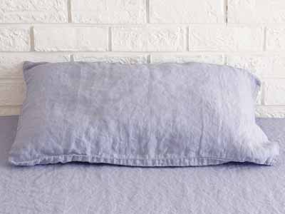 予約　リネンピローケース　ラベンダー写真