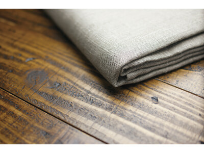 予約　リネンフラットシーツ　ナチュラル写真