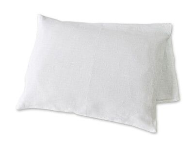 予約　リネンピローケース　白写真