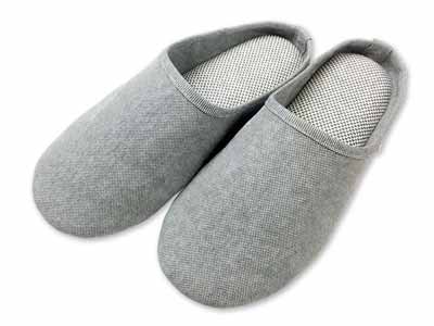 予約　ささ和紙ルームシューズ（グレー）Ｌ写真