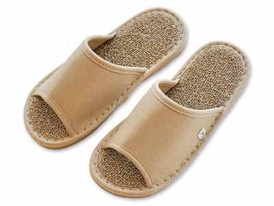 予約　ささ和紙スリッパ　キャメルＭ写真