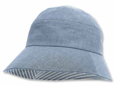 予約　手しごと工房ダンガリーＵＶ帽子（ネイビー）写真
