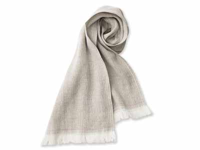 予約　ささ和紙ガーゼマフラー（カーキ）写真