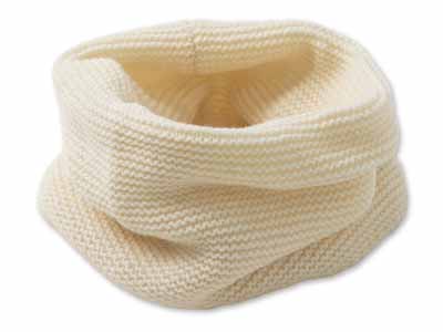 予約　アワユキ　ウールガータースヌード　オフホワイト写真