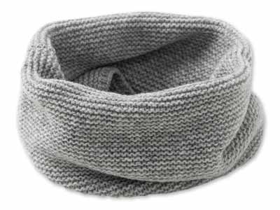 予約　アワユキ　ウールガータースヌード　ライトグレー写真