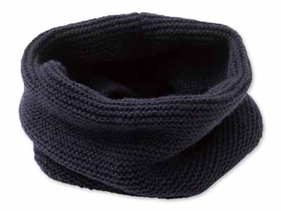 予約　アワユキ　ウールガータースヌード　ネイビー写真