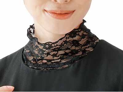 予約　首元綺麗　フォーマルネックカバー　ブラック写真