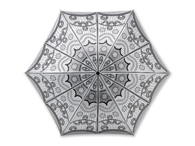 予約　遮光・涼感コンパクト日傘　ブラック写真