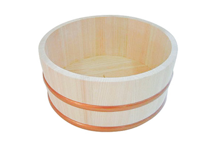 予約　ひのきの湯桶（タガの落ちないタイプ）写真