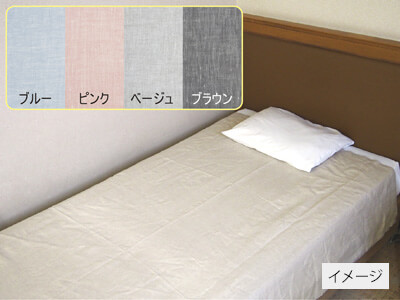 予約　ｓａｒａｒｉリネンフラットシーツ（ブルー）写真