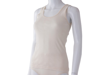 予約　オーガニックコットン　リブフライスタンクトップ（生成）写真