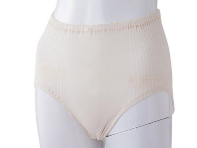 予約　オーガ二ックコットン　リブフライスショーツ（生成）Ｌ写真